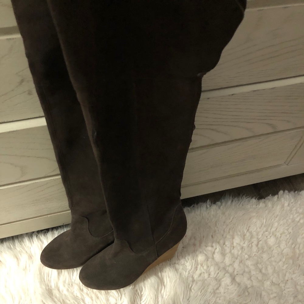 Chinese Laundry faux suede over the knee boot